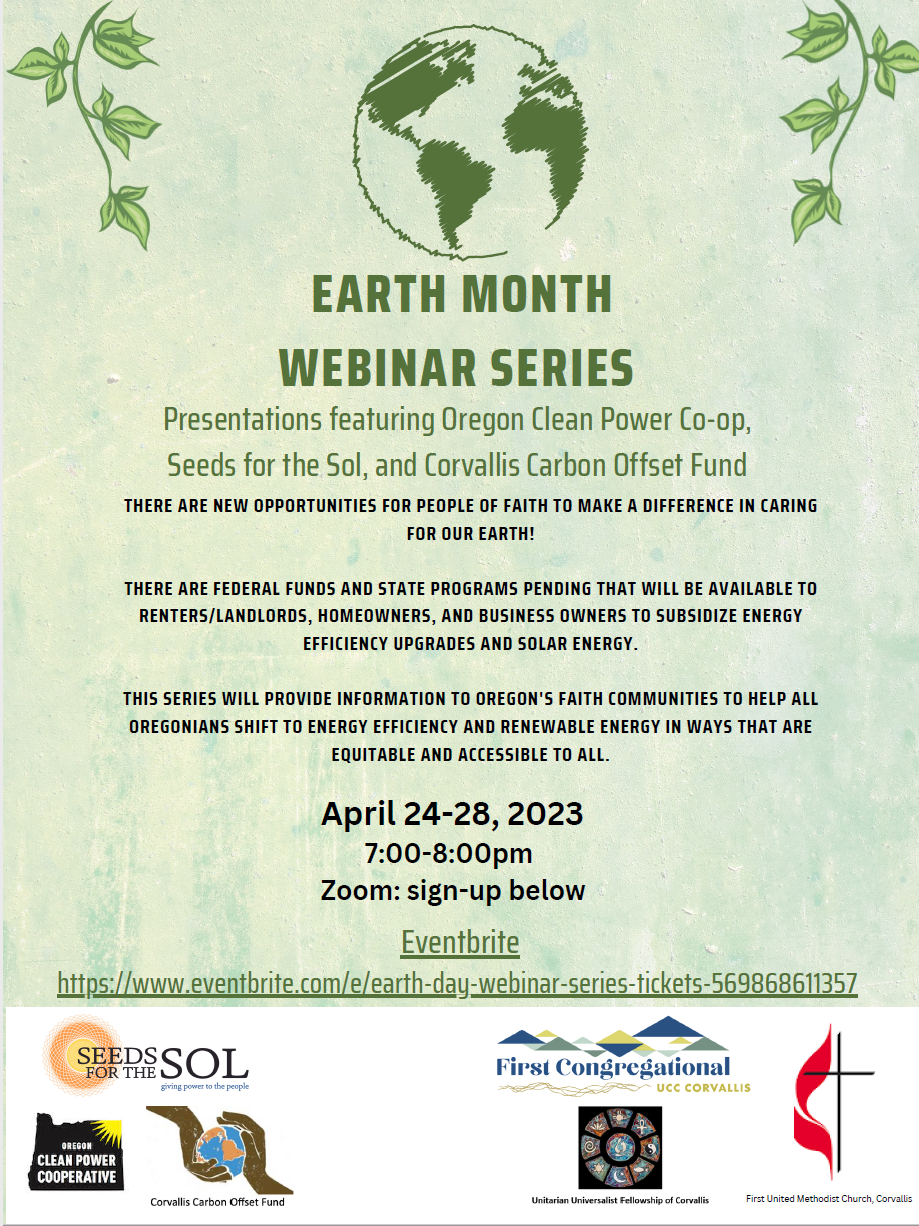 Interfaith Earth Month Webinar Series: Care For Creation Is A Sacred 